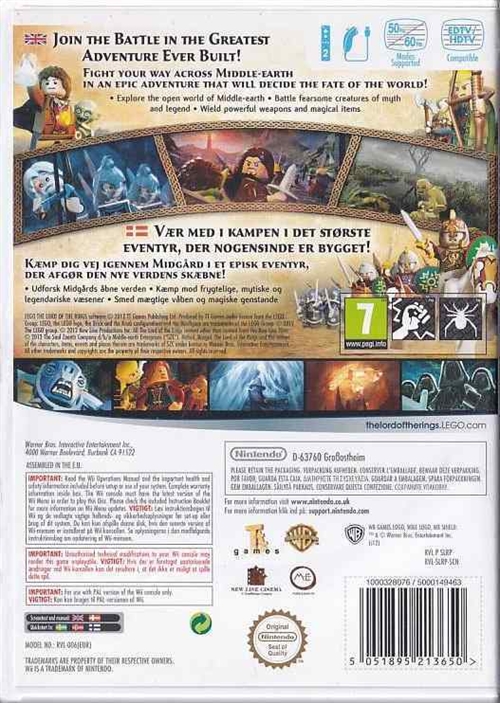 LEGO The Lord of the Rings - Nintendo Wii (B Grade) (Genbrug)